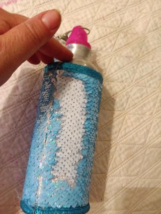 Borraccia bambina con paillettes azzurre