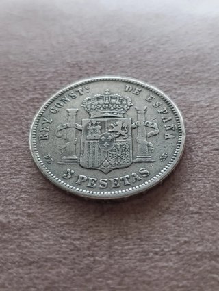 Lotto monete in argento Alfonso XII-XIII anni 1877-1893