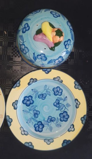 Set Salva Freschezza Ceramica Decorato