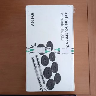 Set Mancuernas 20kg Evergy Negro (NP 65€)