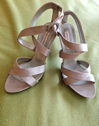 Sandalias Angel Alarcón Tacón Gris Plata