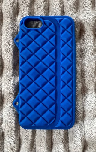 Custodia in silicone blu 3D per iPhone 5c