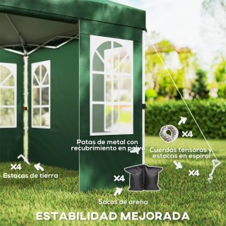 Carpa Plegable 3x3m UPF50+ 4 Laterales