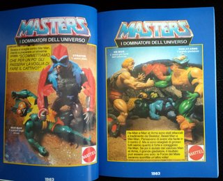 libro pubblicità He-Man Masters of the Universe