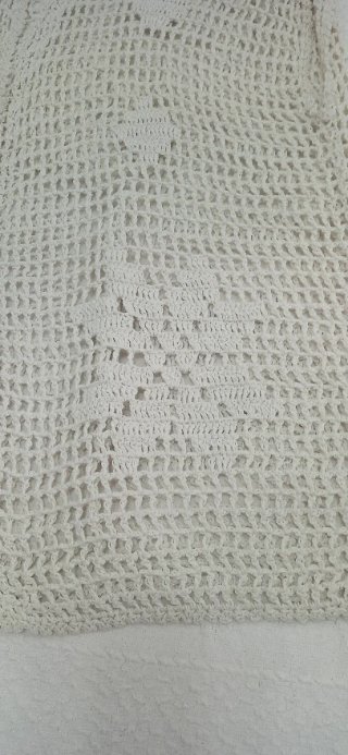 Chaleco macramé crema talla única