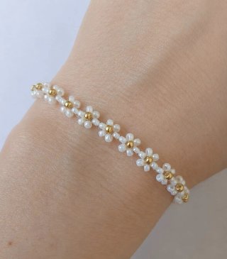 Pulsera Blanco Perlas. Bisutería  Verano