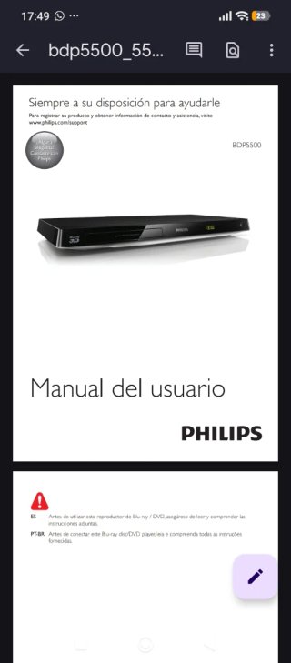 Reproductor Blu-ray 3D Philips