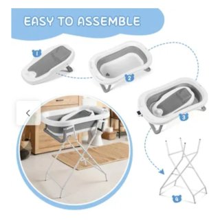 Bañera bebé plegable con soporte