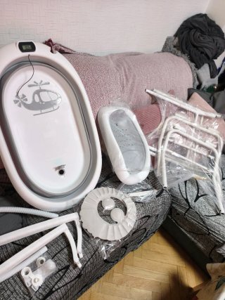 Bañera bebé plegable con soporte