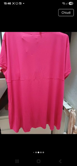 T-shirt PREMODE viscosa curvy fucsia