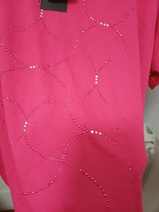 T-shirt PREMODE viscosa curvy fucsia
