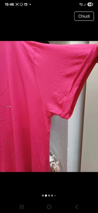T-shirt PREMODE viscosa curvy fucsia
