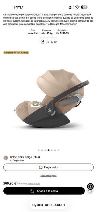 Silla de coche Cybex Cloud T i-Size