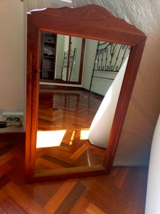 Espejo de pared madera