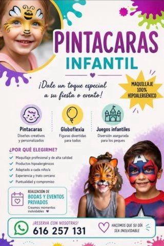 Niños pintacaras infantil