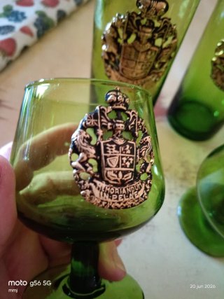 Juego Cristalería Vintage Verde Pelat (11 pzas)