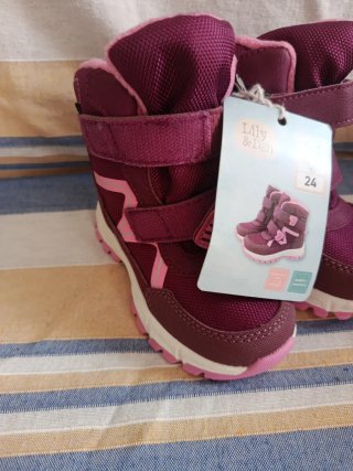 Botas nieve niña bebe ALDI waterproof rosas/morada