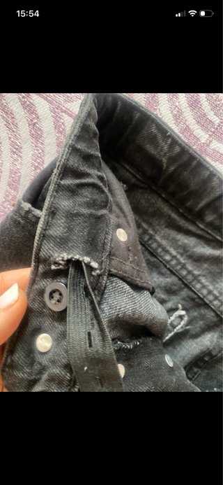 Shorts vaqueros Zara negros desgastados