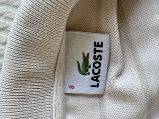 Polo Lacoste Vintage Rayas Beige Talla M