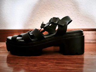 Sandalias Mustang Negras Talla 38