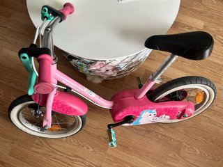 Bicicleta infantil 14 rosa unicornios