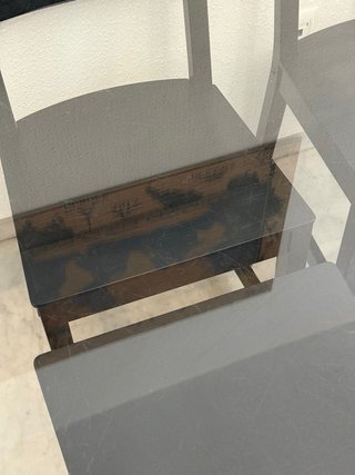 Mesa cristal 170x90 con 4 sillas IKEA