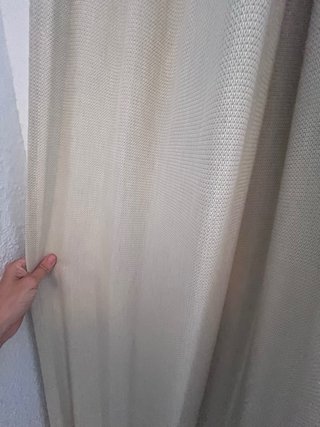 Pack Barra Cortina Doble + Cortinas Verde/Blanco