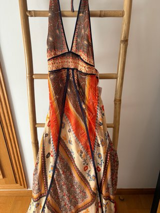 Vestido Ba&sh Multicolor Naranja
