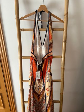 Vestido Ba&sh Multicolor Naranja