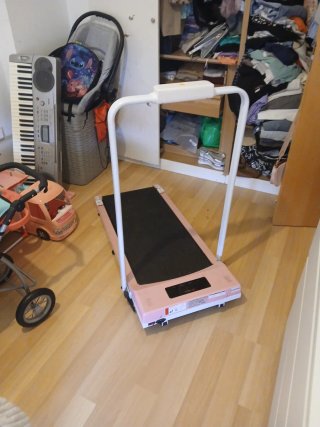 Cinta de correr rosa plegable