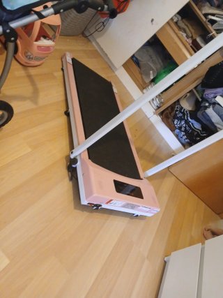 Cinta de correr rosa plegable