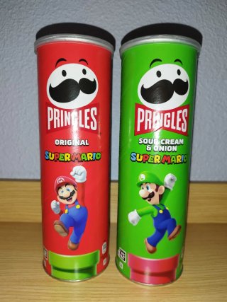 Latas vacías Pringles Super Mario Edición Coleccio