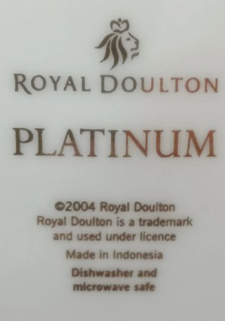 Vajilla Royal Doulton Platinum 21 piezas
