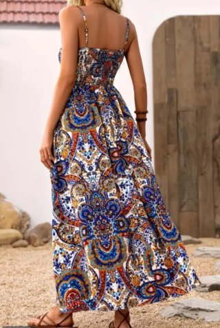 Vestido largo estampado talla XL
