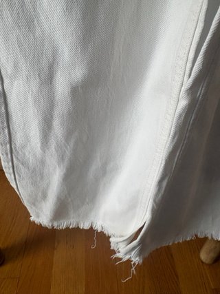 Peto vaquero blanco Zara