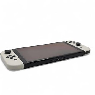 CONSOLA NINTENDO SWITCH OLED BLANCA + CARGADOR * DETALLE SEGURO JOYCON DERECHO*