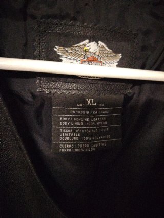 Chaleco Cuero Harley Davidson entallado XL