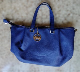 Borsa Roccobarocco Blu con Macchie Multicolore