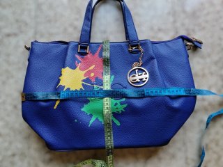 Borsa Roccobarocco Blu con Macchie Multicolore