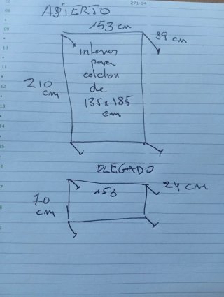 Somier Plegable Camper 135x185cm