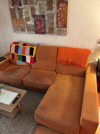 Sofá chaise longue 3 plazas asientos deslizantes