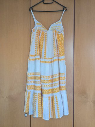 Vestido Verano Estampado Amarillo