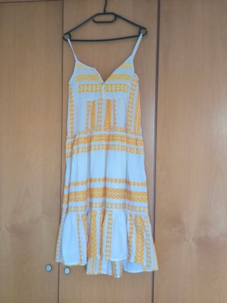 Vestido Verano Estampado Amarillo