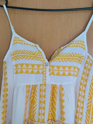 Vestido Verano Estampado Amarillo