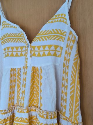 Vestido Verano Estampado Amarillo
