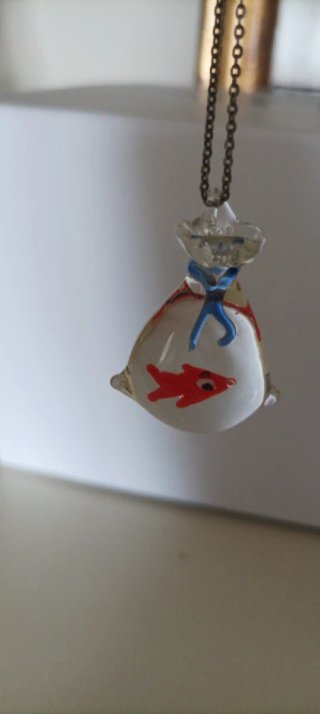 Colgante cristal pez bolsa agua