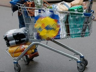 Carrito de la compra metálico