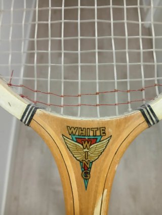 Raqueta Tenis Vintage Madera White Wing