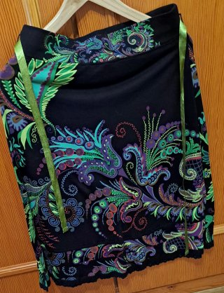 Falda estampada multicolor