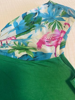 Camiseta Formarina Verde con Flamencos